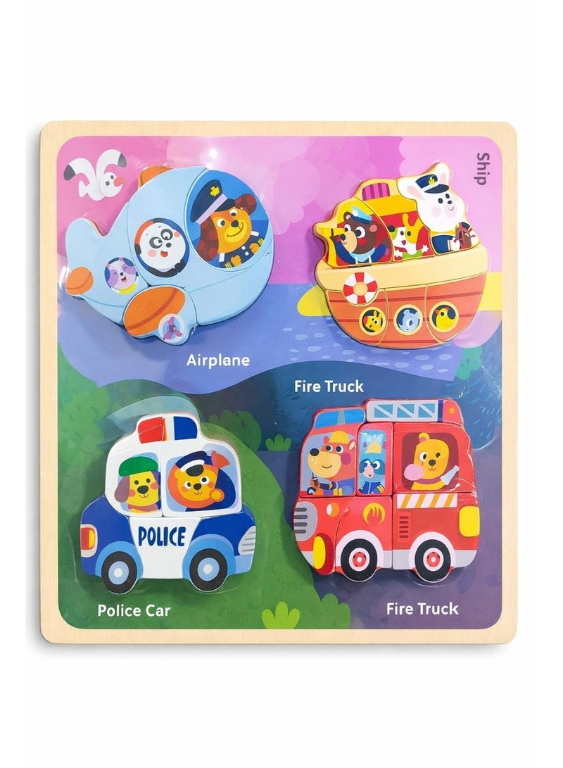 لعبة أحجية خشبية على شكل حيوانات للأطفال - لوحة تعليمية للأطفال الصغار - Image 4